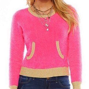 Juicy Couture Fuzzy Eyelash Crew Sweater